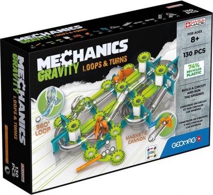 Geomag Mechanics Gravity Loops & Turns magnetická stavebnica 130 dielov