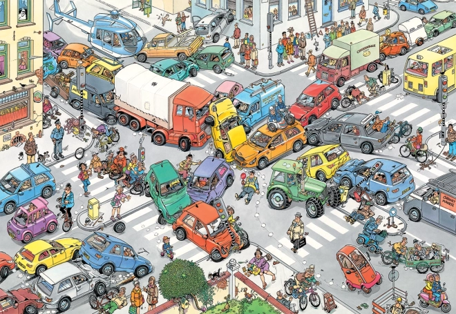 Puzzle JUMBO Jan van Haasteren – Dopravný chaos, 3000 dielikov