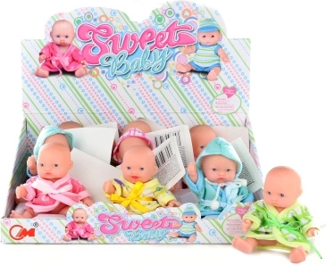 Bábika bábätko v župane s kapucňou 11 cm