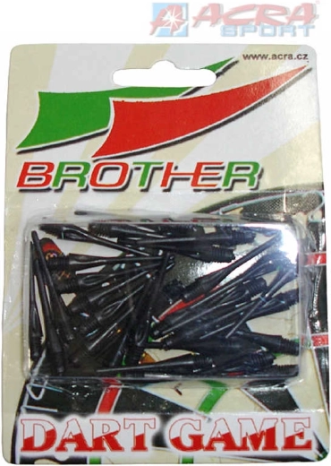 Acra náhradné plastové hroty k šípkam Brother, sada 30 ks
