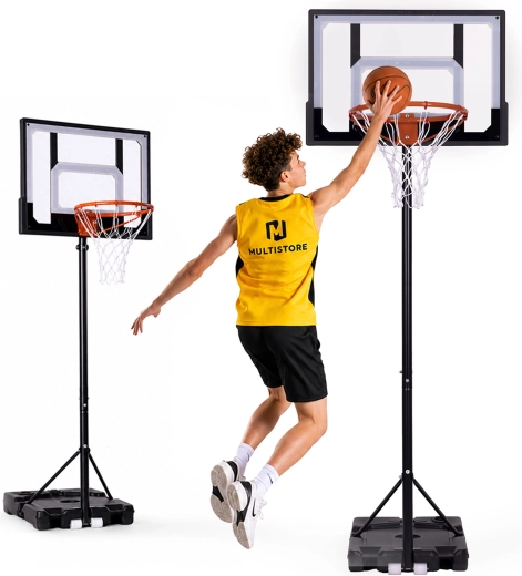 MOVEPRO voľne stojaci nastaviteľný basketbalový kôš s doskou do 210 cm