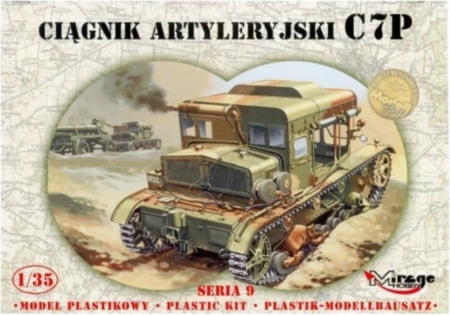 Plastový model delostreleckého traktora C7P
