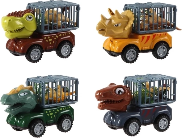 Auto na zotrvačník Dinosaur s figúrkou