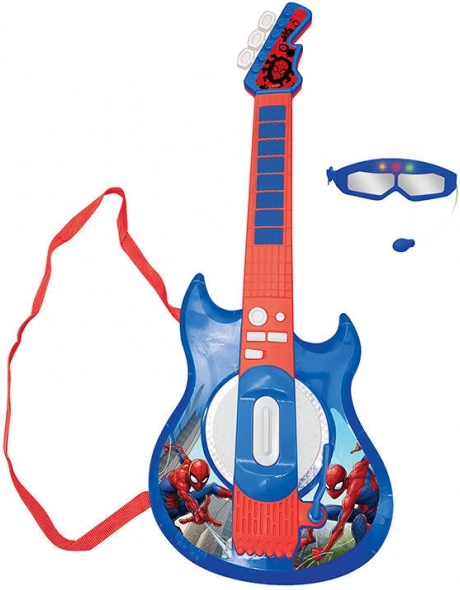 Detská elektronická gitara s okuliarmi a mikrofónom SPIDER‑MAN