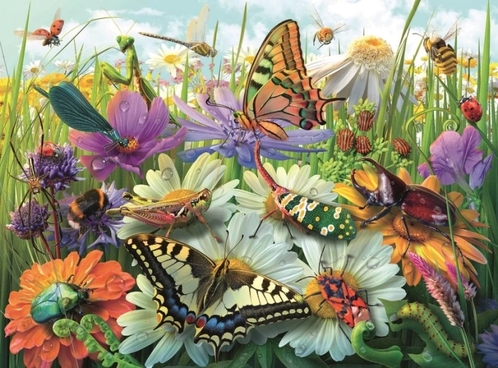 Ravensburger puzzle Zázračný svet hmyzu XXL 100 dielikov