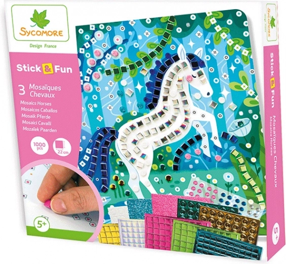 Stick & Fun mozaika – koníky kreatívna sada pre deti