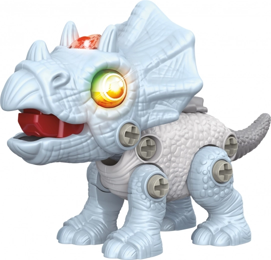 Dino skrutkovací triceratops s efektmi 13 cm