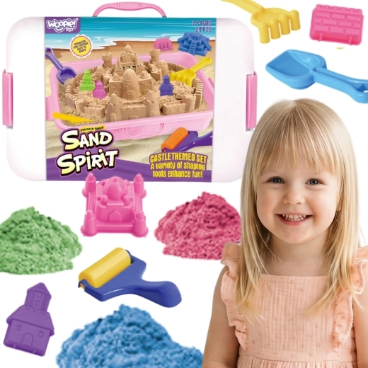 Woopie Sand Spirit kinetický piesok – sada hrad a zámok 24 dielov