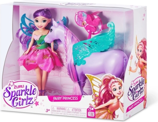bábika víla s jednorožcom 10,5 cm set ZURU Sparkle Girlz