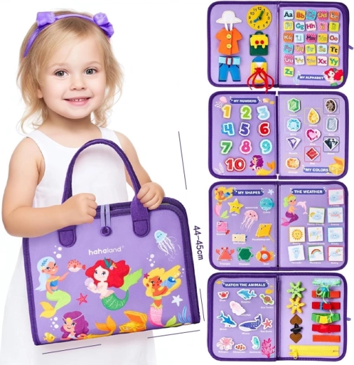 Dvojvrstvové obojstranné puzzle v sáčku – lesný motív od PETIT COLLAGE