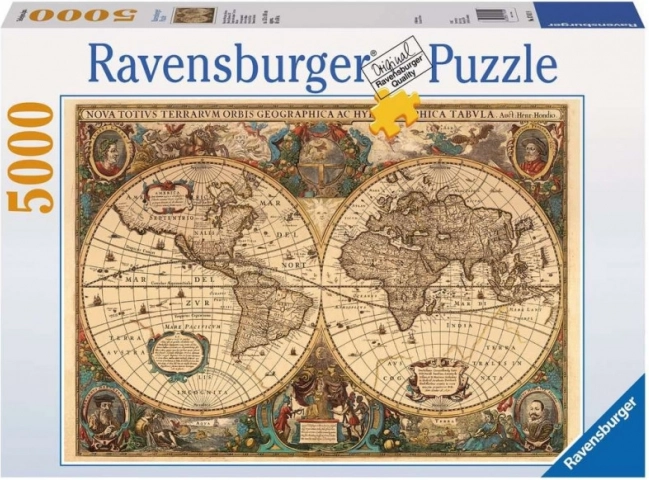 Ravensburger puzzle stará mapa sveta 5000 dielikov