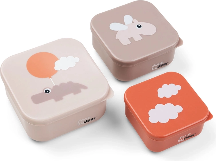 Done by Deer sada desiatových boxov Happy clouds - 3 ks – Ružová