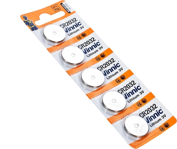Lítiová gombíková batéria CR2032 3 V – balenie 5 ks