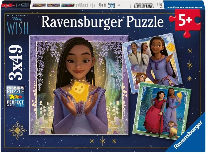 Ravensburger puzzle Disney Wish 3×49 dielikov