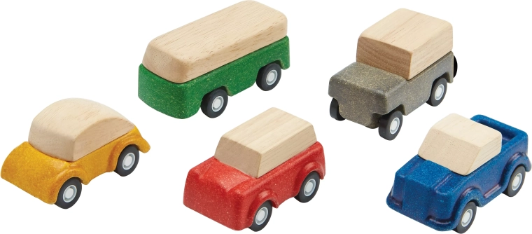 PlanToys PlanWorld drevené autíčka – sada 5 vozidiel