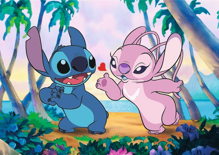 Puzzle TREFL Premium Plus Stitch & Angel 1000 dielikov