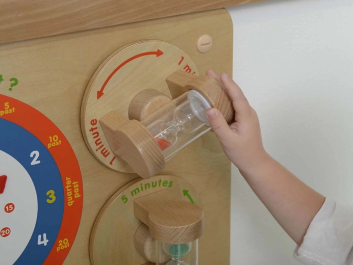 Klepsýdry 1 a 5 minút na vnímanie trvania