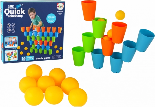 Skladacie poháriky 3 v 1, 44 ks