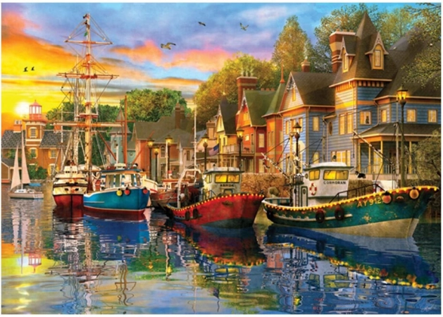 Puzzle Svetlá v prístave 1500 dielikov