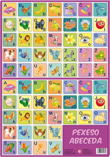 Pexeso abeceda – detská pamäťová hra