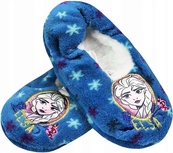 Papučky Frozen Elsa – modré s protišmykovou úpravou