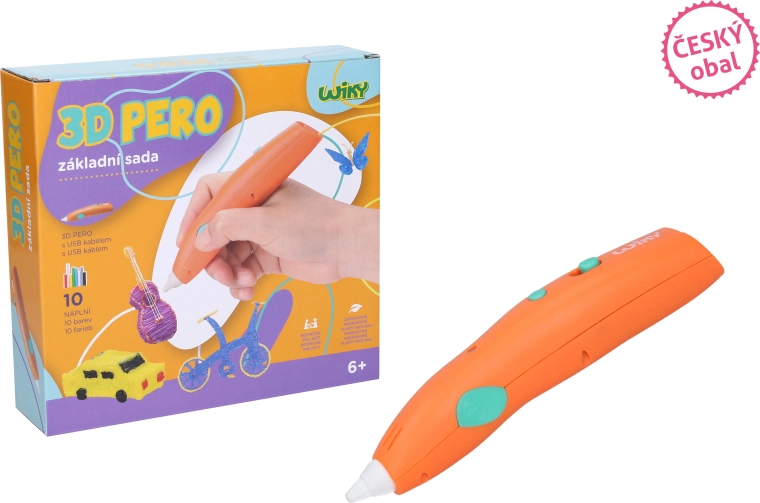 WIKY 3D pero oranžové so základnou súpravou