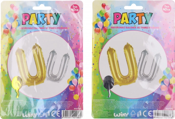 Nafukovací balónik - písmeno U