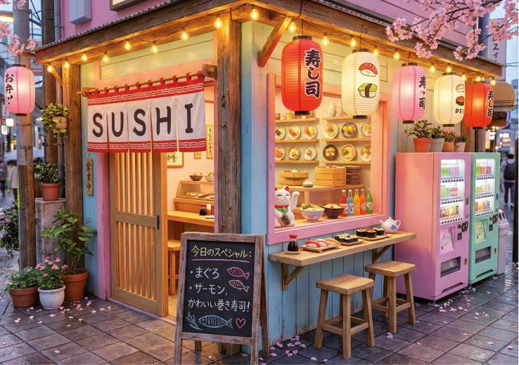 Puzzle EDUCA Sushi Kawaii 1000 dielikov