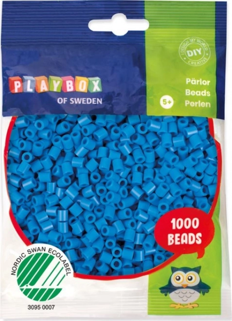 Zažehľovacie korálky Playbox - modré 1000 ks