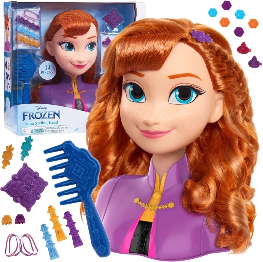 Disney Ľadové kráľovstvo – česacia hlava princeznej Anny s doplnkami
