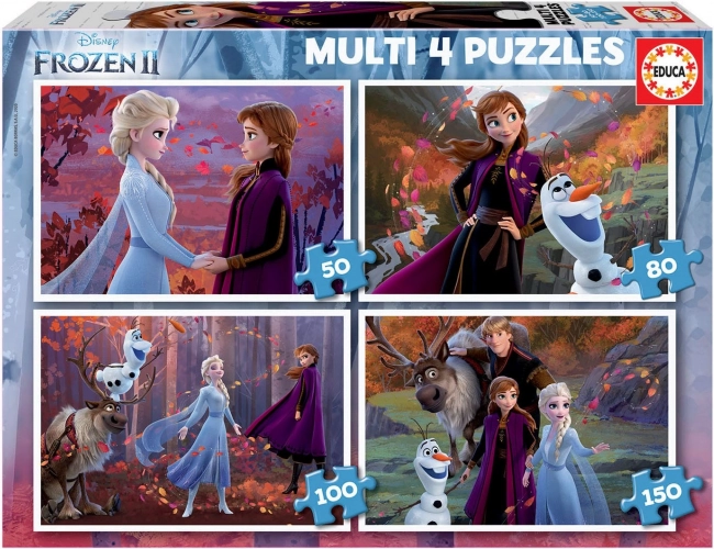Educa Puzzle Ľadové kráľovstvo 2, 4v1