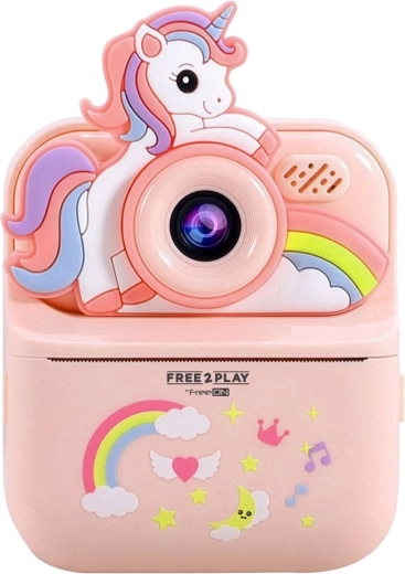 FREEON Free2Play detský digitálny fotoaparát s okamžitou tlačou Unicorn