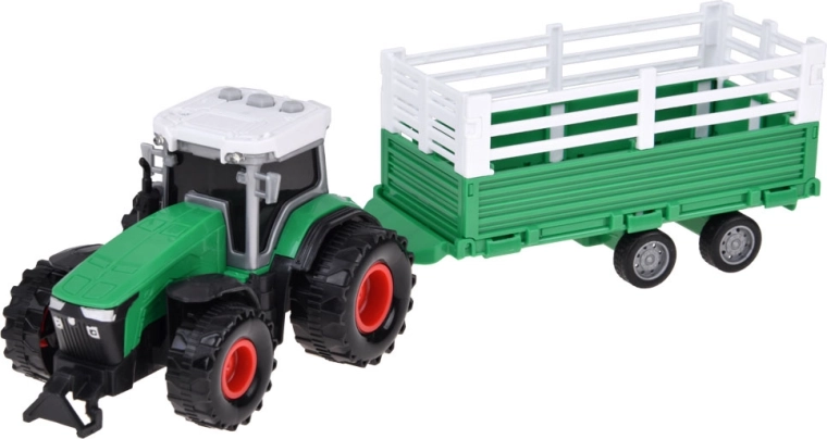 Traktor s prívesom a zvukovými tlačidlami