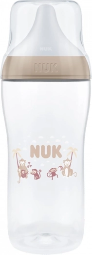 Dojčenská fľaša NUK Perfect Match s kontrolou teploty XL monkey 360 ml