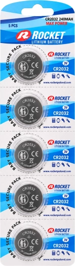 Gombíková lítiová batéria Rocket CR2032 3 V 240 mAh – balenie 100 ks