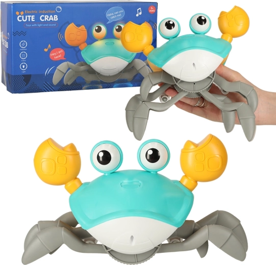 Interaktívny leziaci krab s hudbou na USB – Zelený