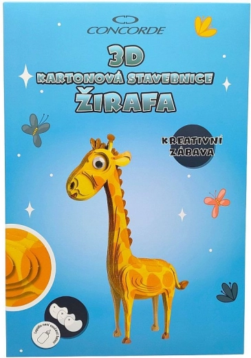 3D kartónová stavebnica žirafy