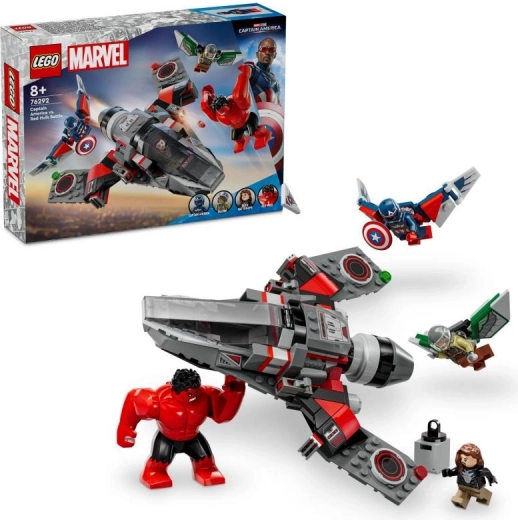 lego marvel kapitán amerika vs red hulk – letecká bitka (76292)