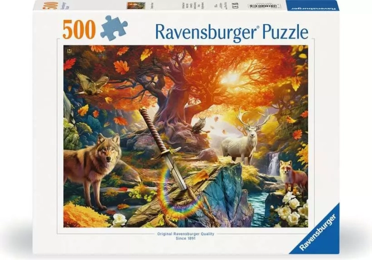 Ravensburger puzzle Meč Excalibur v lese 500 dielikov