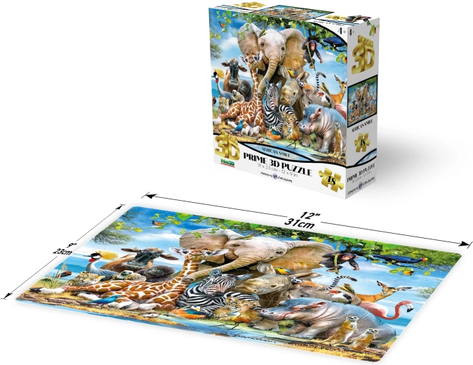 3D puzzle Africký úsmev 63 dielikov