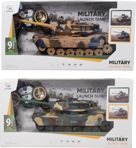 RC vojenský tank na diaľkové ovládanie s nabíjačkou - 1 kus