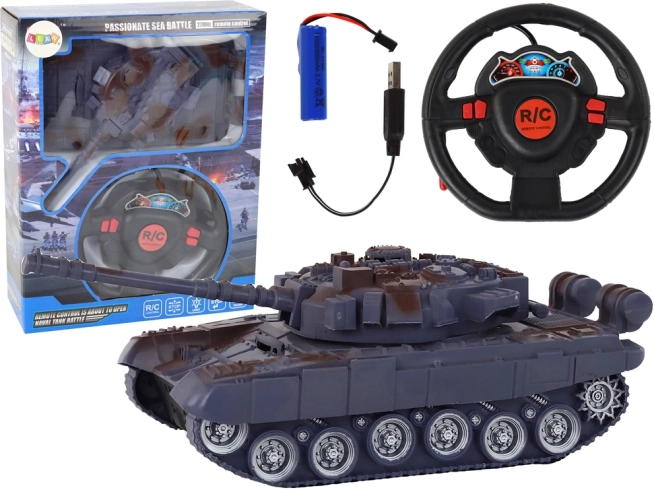 Diaľkovo ovládaný tank s efektmi svetiel a zvuku 1:18