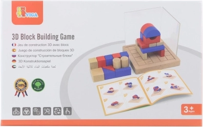 drevená 3D stavebnica montessori VIGA