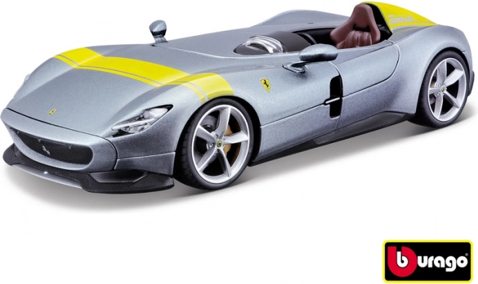 Ferrari Monza SP1 strieborná/modrá kovový model 1:24