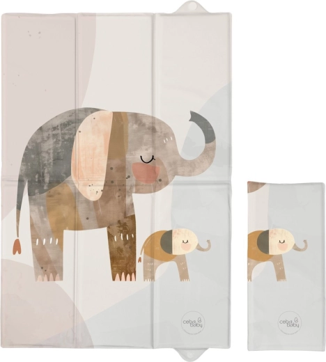 Ceba Baby cestovná prebaľovacia podložka Basic Elephant Family 60 × 40 cm