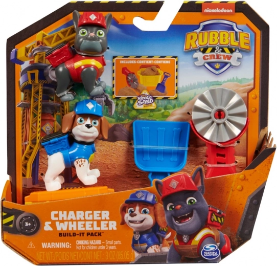 Rubble & Crew Charger a Wheeler stavebná sada s kinetickým pieskom