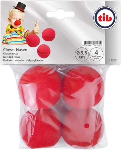 Penové klaunské nosy červené - 1 kus