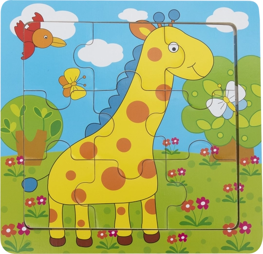 Babu edukatívne drevené puzzle žirafa