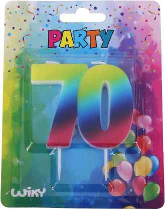 Narodeninová sviečka Dúha 70