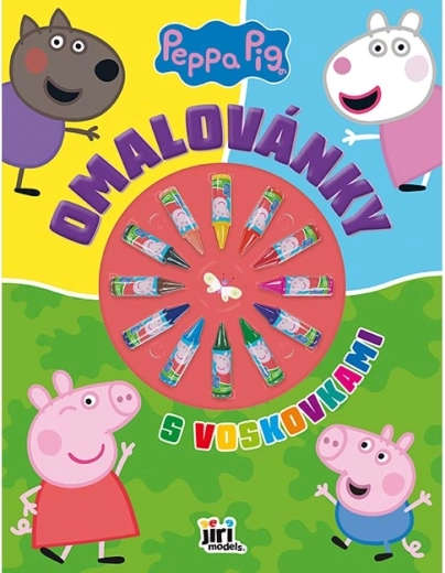 Omaľovánky s voskovkami Prasiatko Peppa